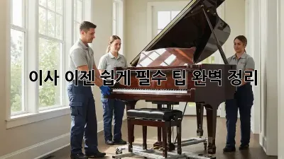 이사, 이젠 쉽게! 필수 팁 완벽 정리