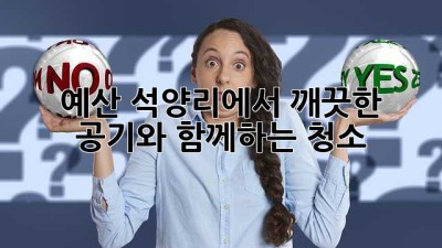 예산 석양리에서 깨끗한 공기와 함께하는 청소!